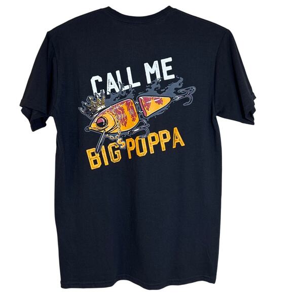 Sold NWT VSTR Call Me Big Poppa Black Tagless Short Sleeve Med Cotton T-shirt - Picture 1 of 4